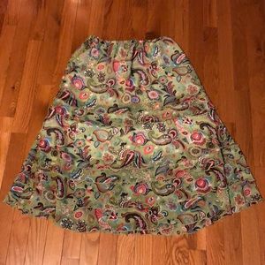 Green Paisley Y2K Skirt